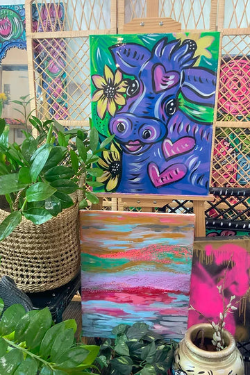 Purple Cow Acrylic on Canvas