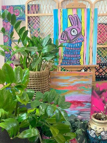 Loot Llama Acrylic on Canvas