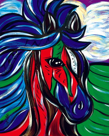 'Bronco Fun' Paper Print