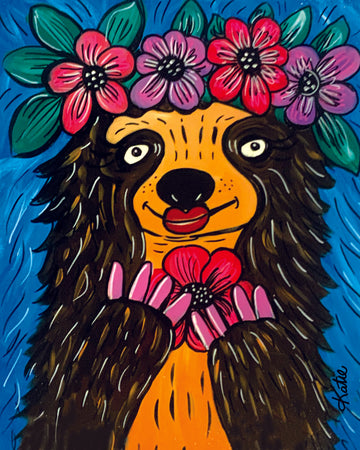 'Flower Crown Sloth' Paper Print