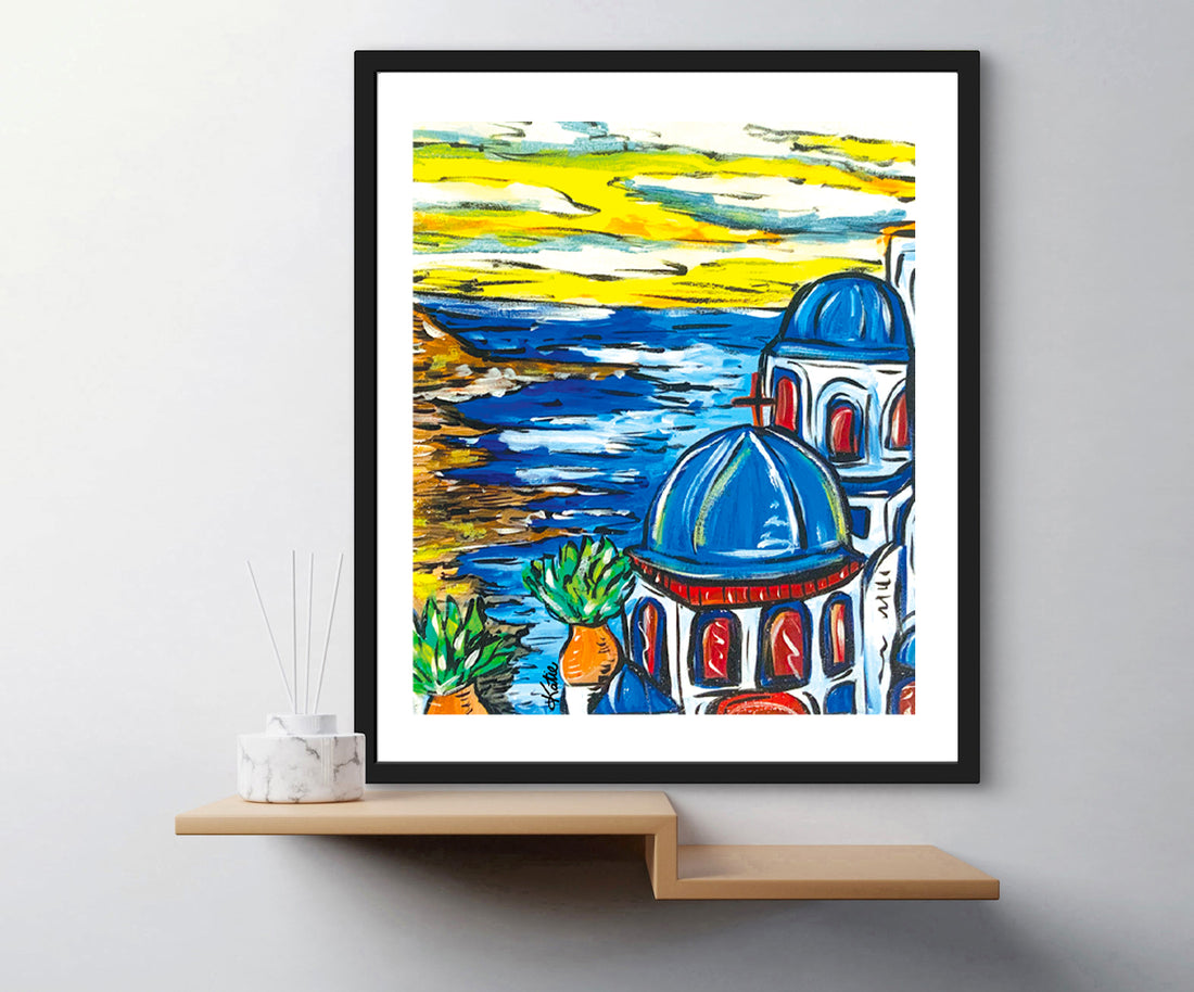 'Greece Beach Vibes' Paper Print