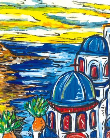 'Greece Beach Vibes' Paper Print