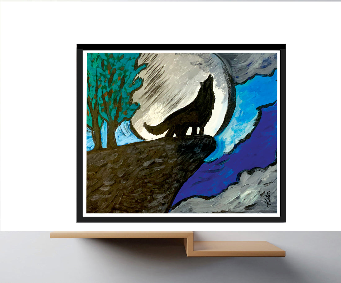 'Howling Wolf' Paper Print