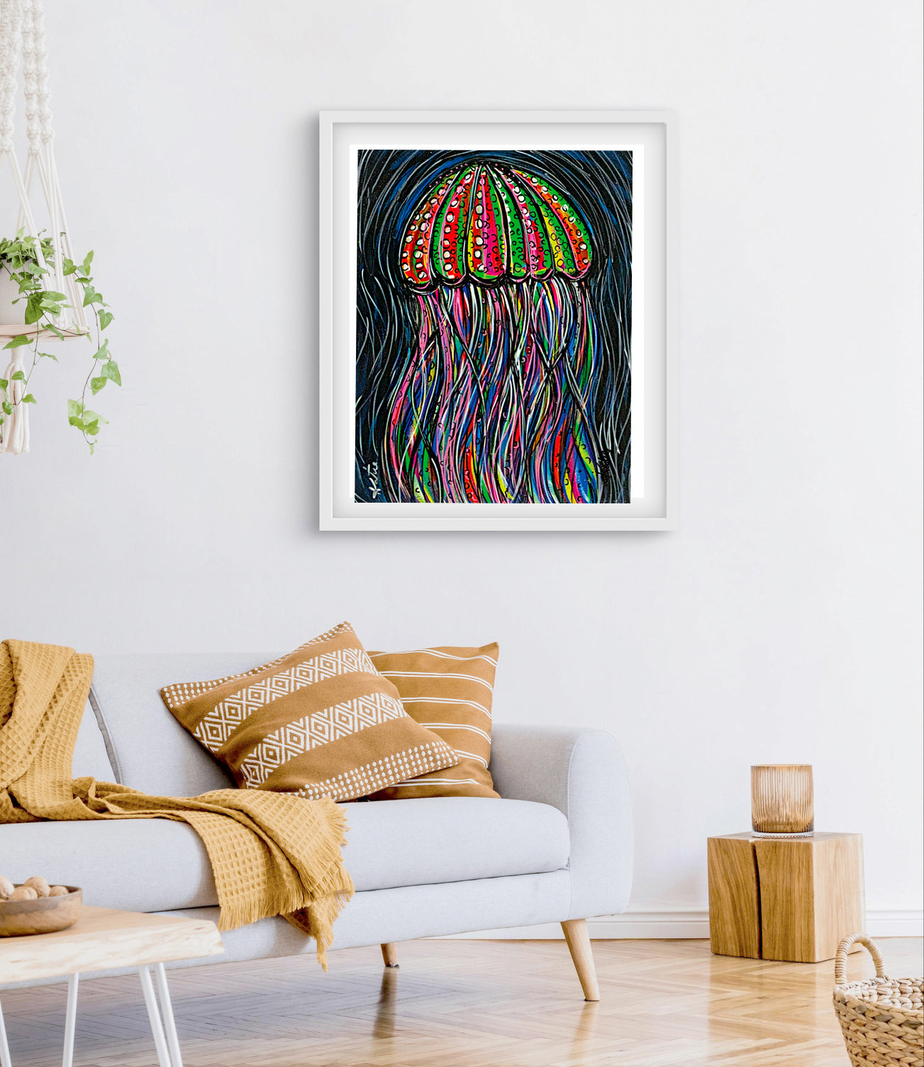 'Jellyfish Posca Tribute' Paper Print