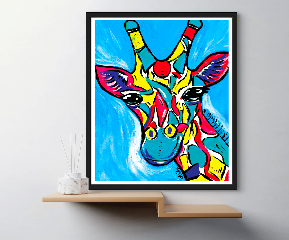 'Jigsaw Giraffe' Paper Print