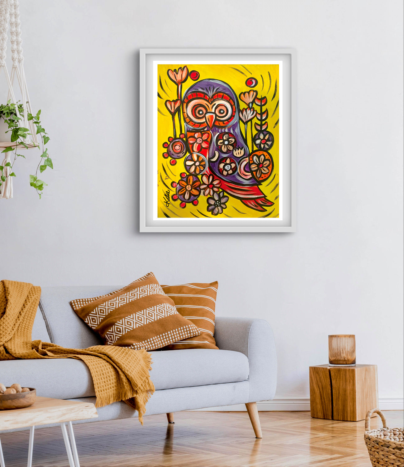 'Kalidescope Owl' Paper Print