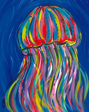 'Light Blue Jelly' Paper Print