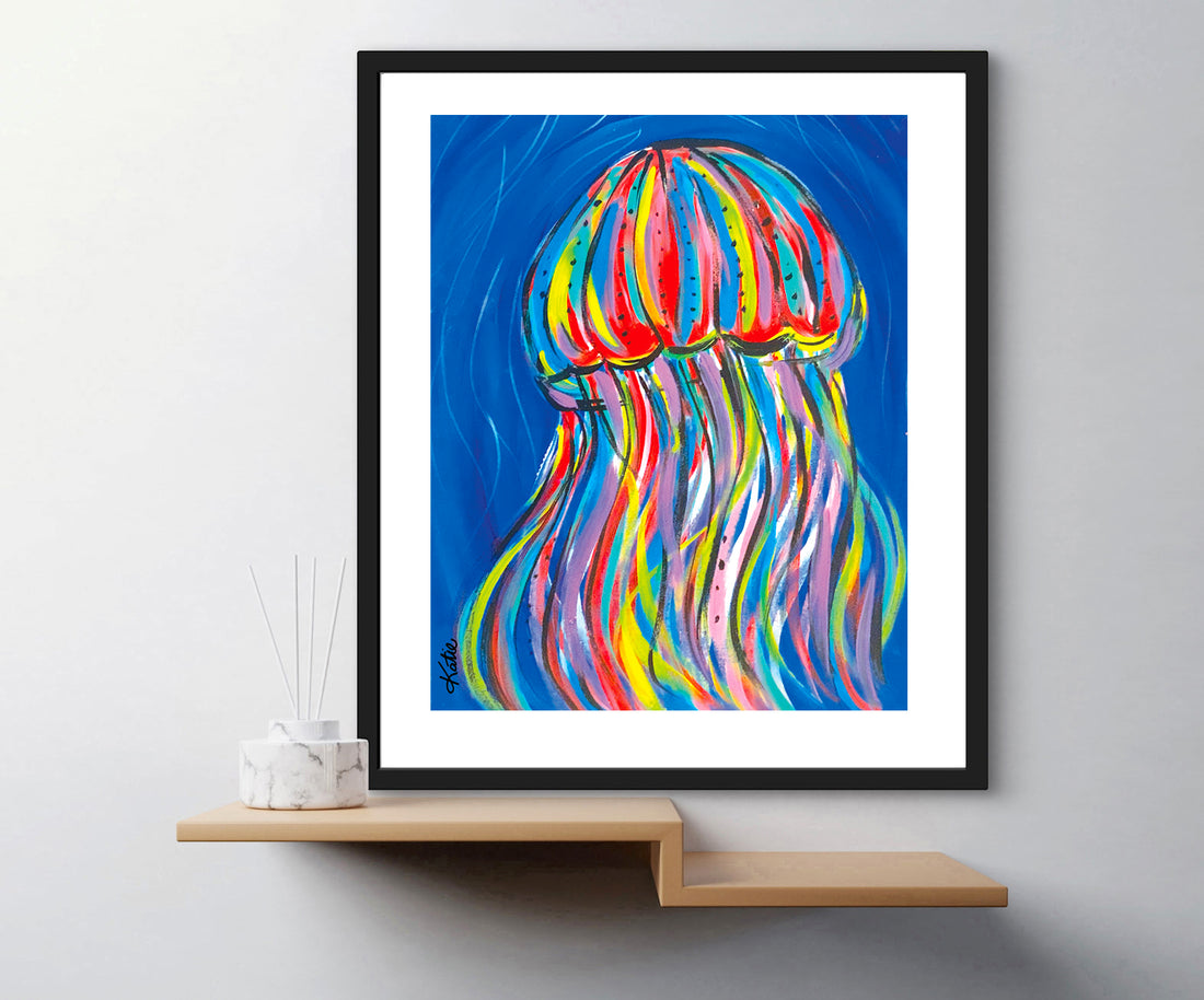 'Light Blue Jelly' Paper Print