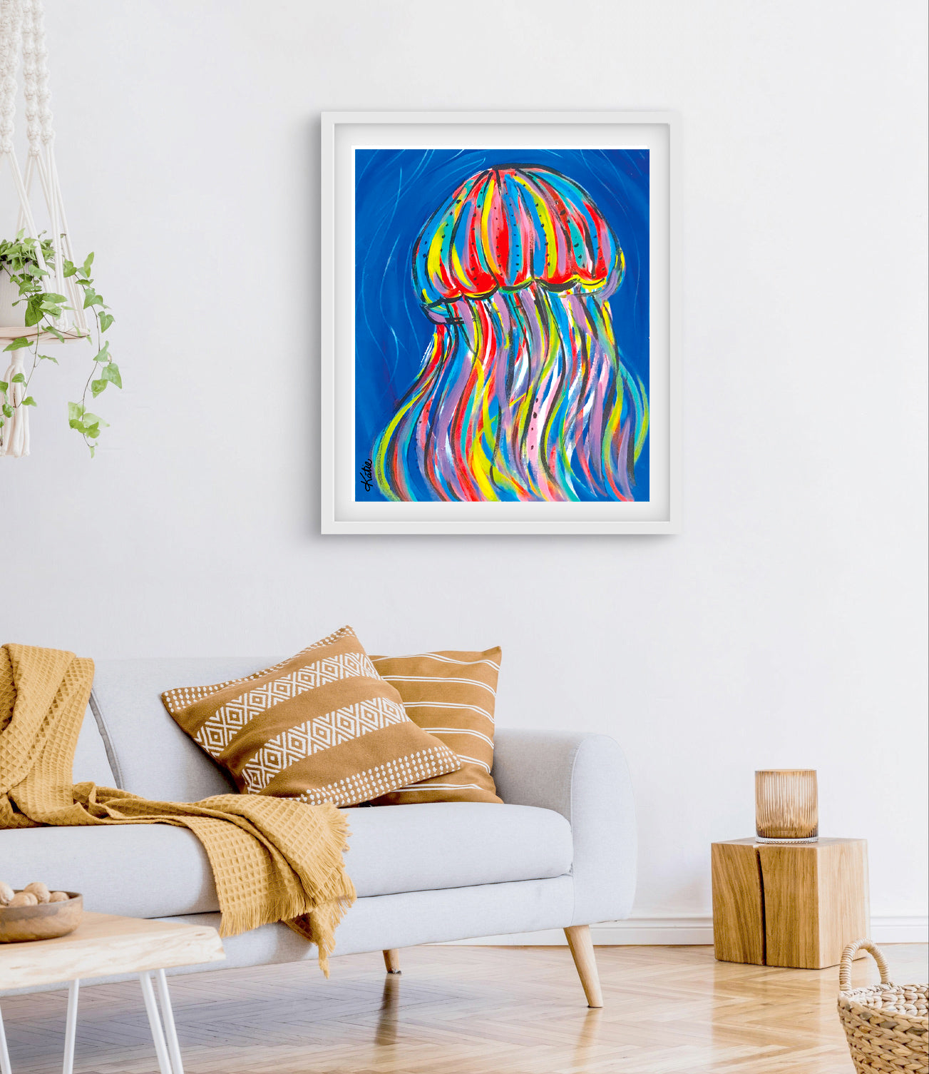 'Light Blue Jelly' Paper Print