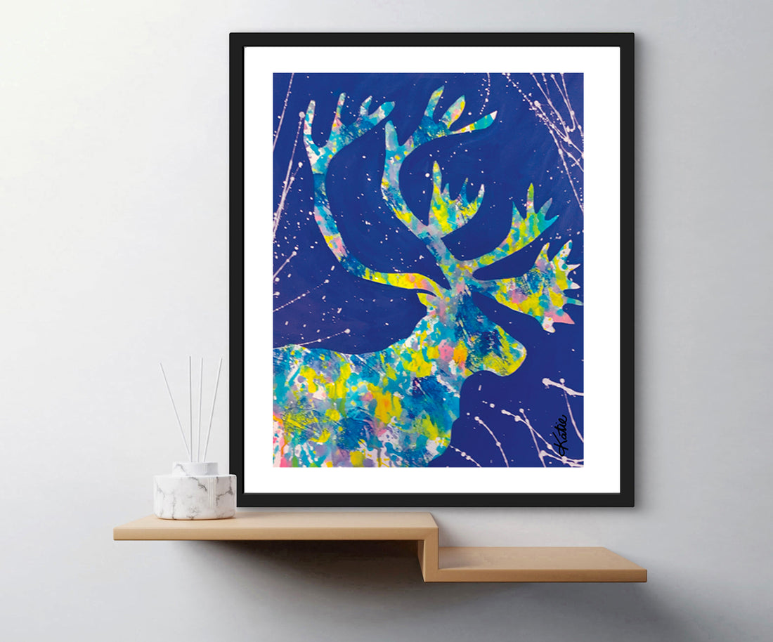 'Moose Splat' Paper Print