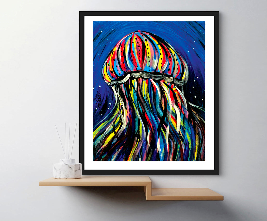 'Mushroom Jellyfish' Paper Print