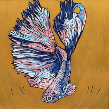 PINK & GOLD FIGHTING FISH