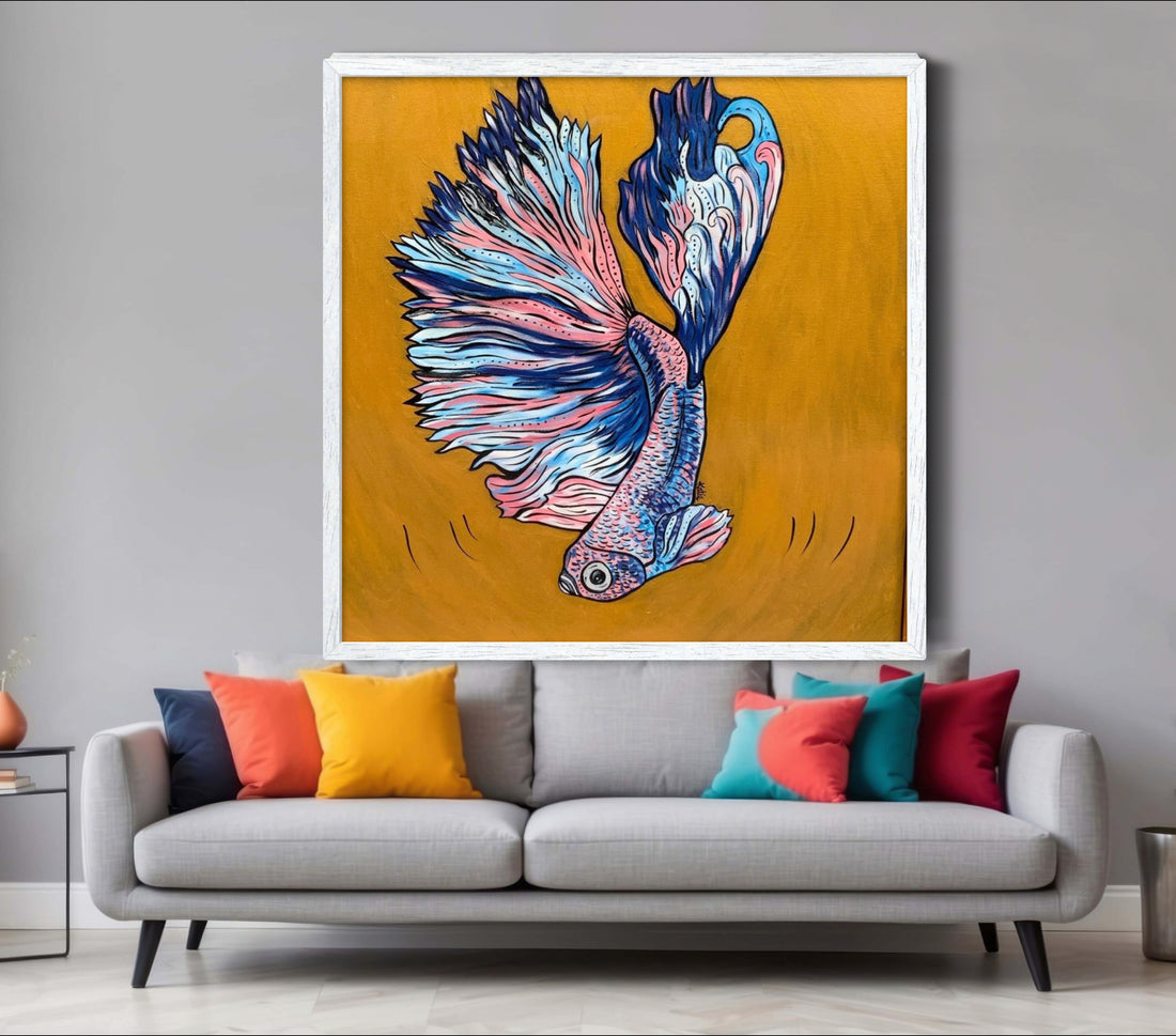 PINK & GOLD FIGHTING FISH