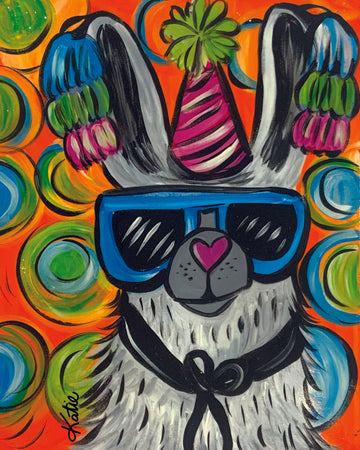 'Party Llama' Paper Print