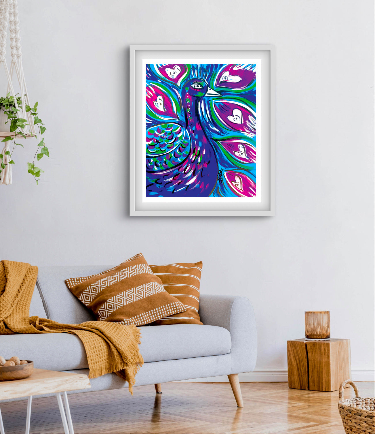 'Peacock Blue' Paper Print
