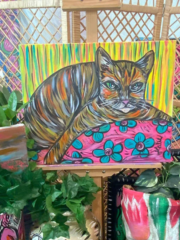 Pickels The Cat Acrylic on Canvas