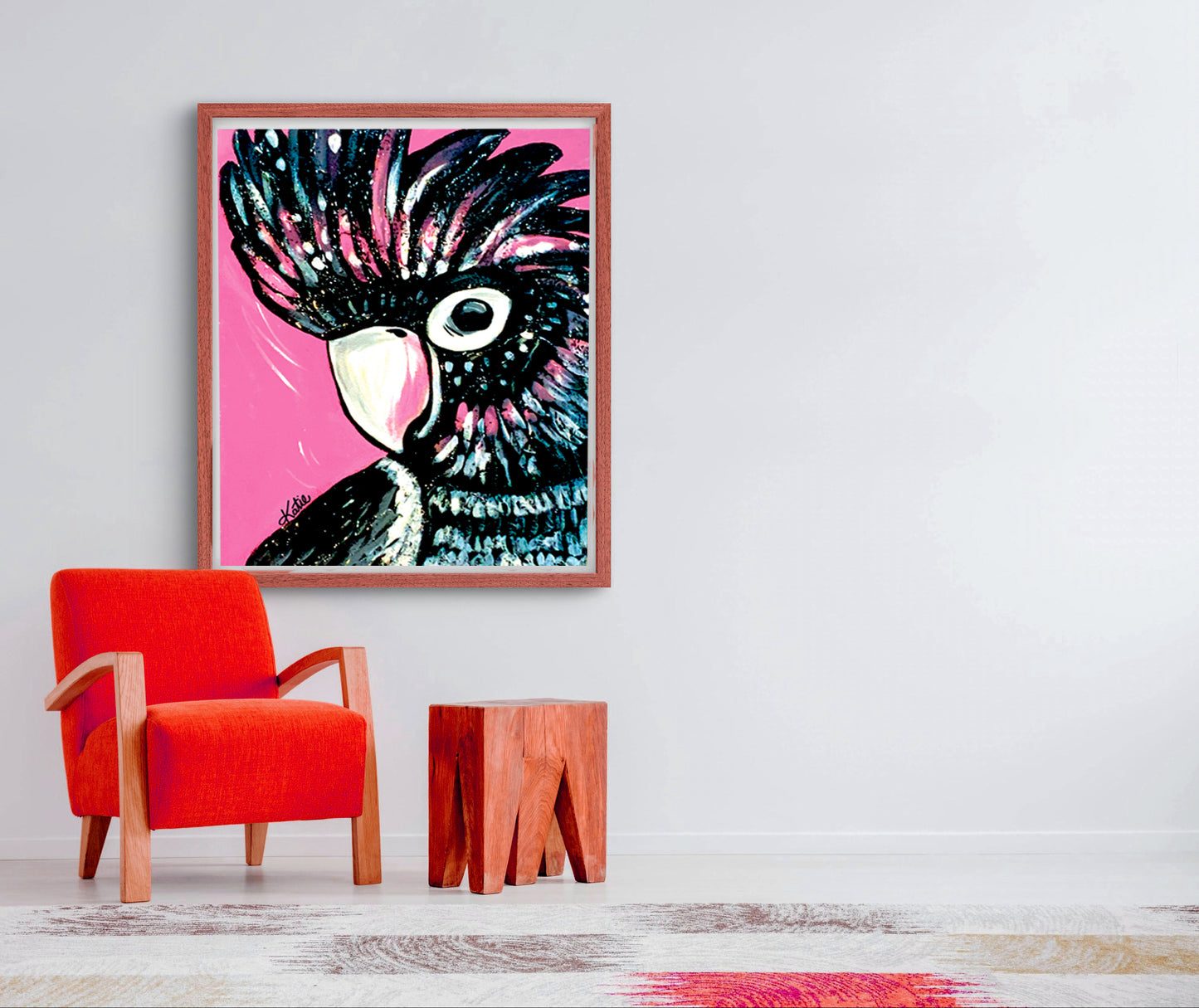 'Pink Cockatoo' Paper Print
