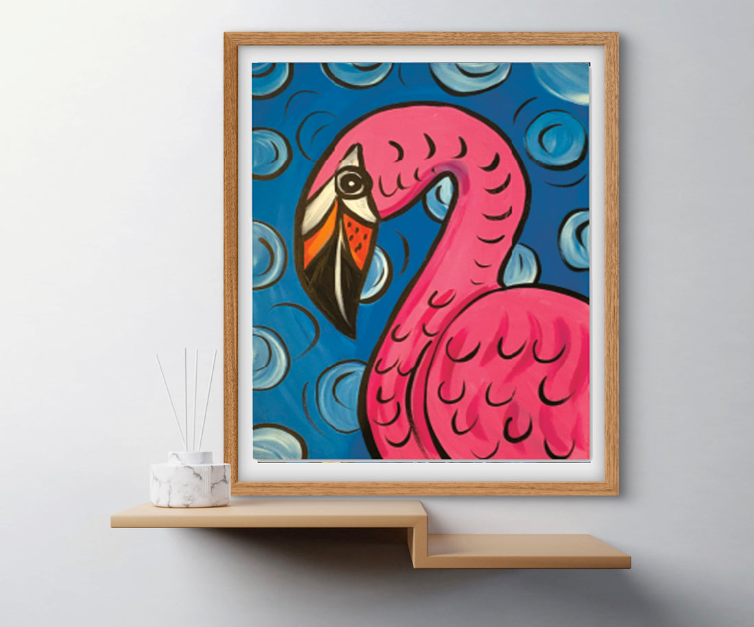 'Pink Flamingo' Paper Print
