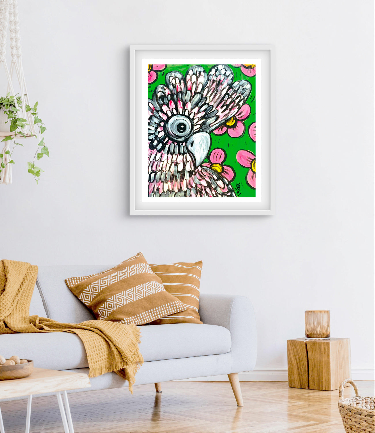'Pretty Pink Cockatoo' Paper Print