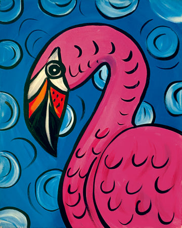 'Pink Flamingo' Paper Print