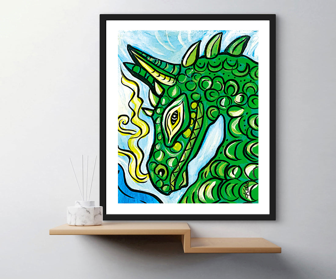 'Puff The Magic Dragon' Paper Print