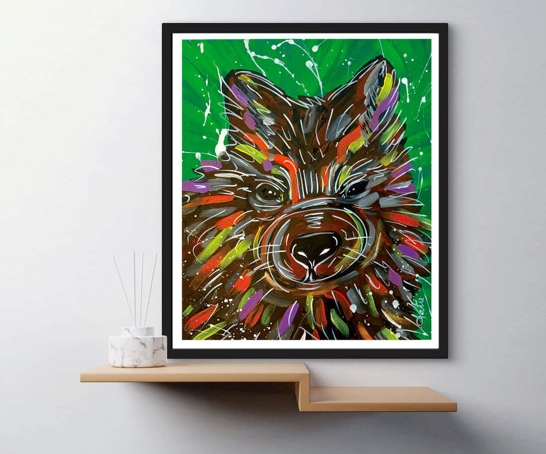 'Rasically Wombat' Paper Print