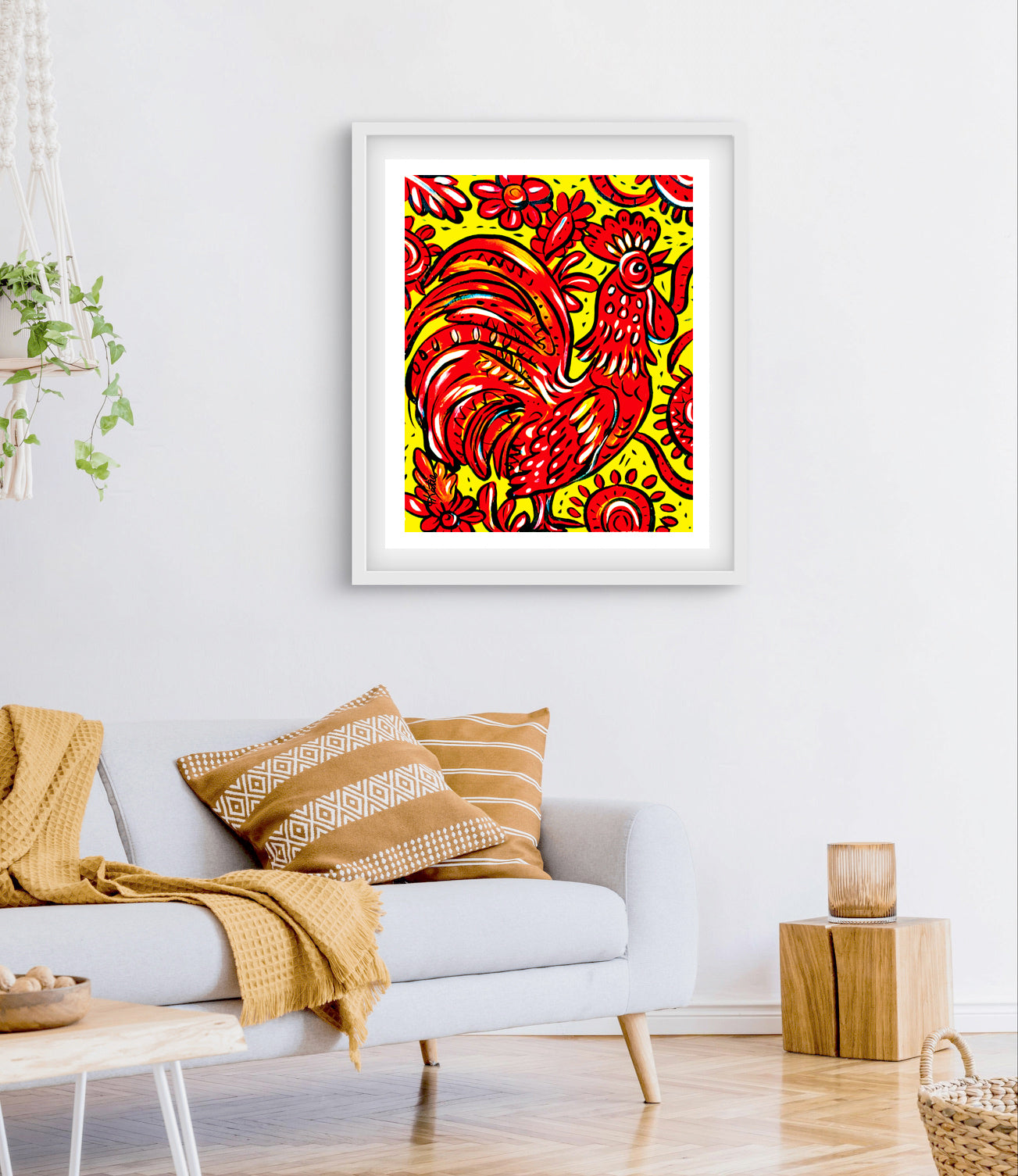 'Rockin Red Roosster' Paper Print