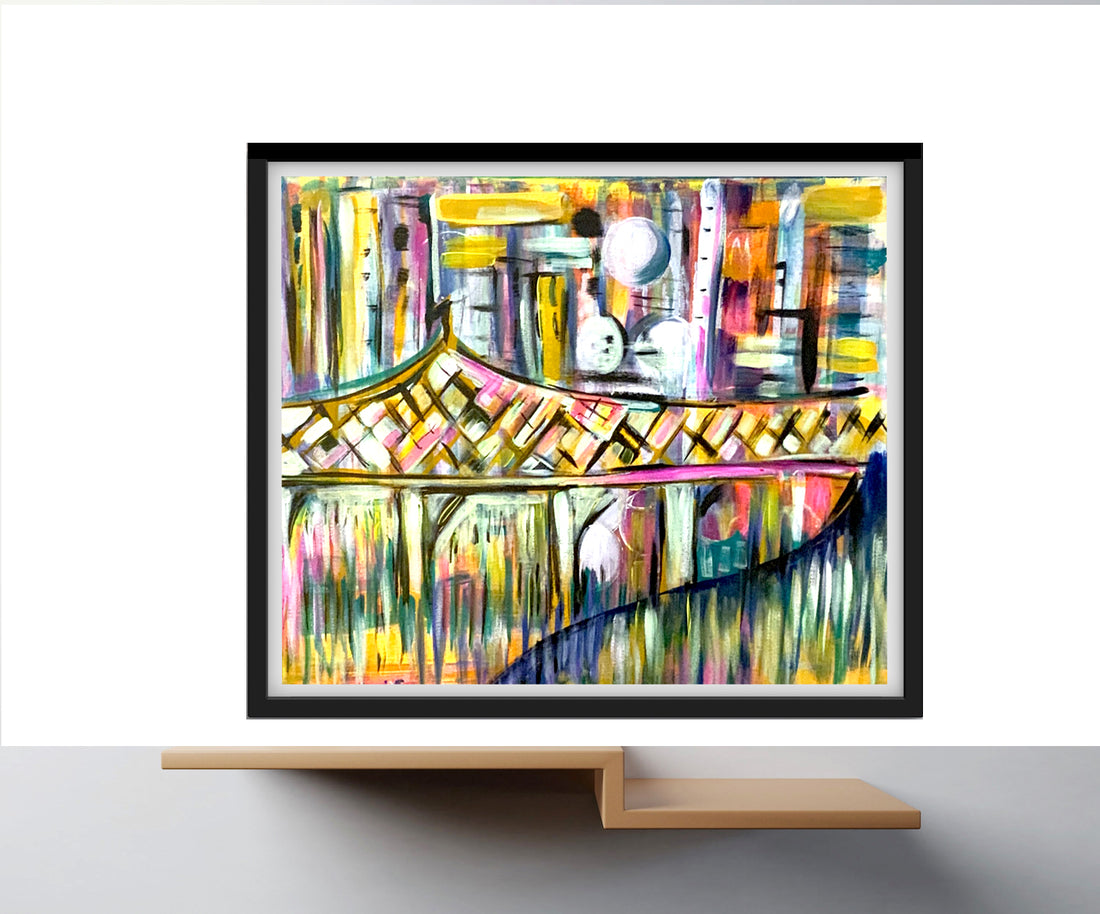 'Story Bridge Vibes Pink' Paper Print