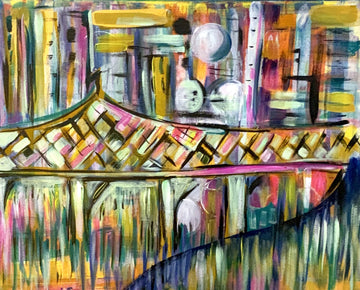 'Story Bridge Vibes Pink' Paper Print