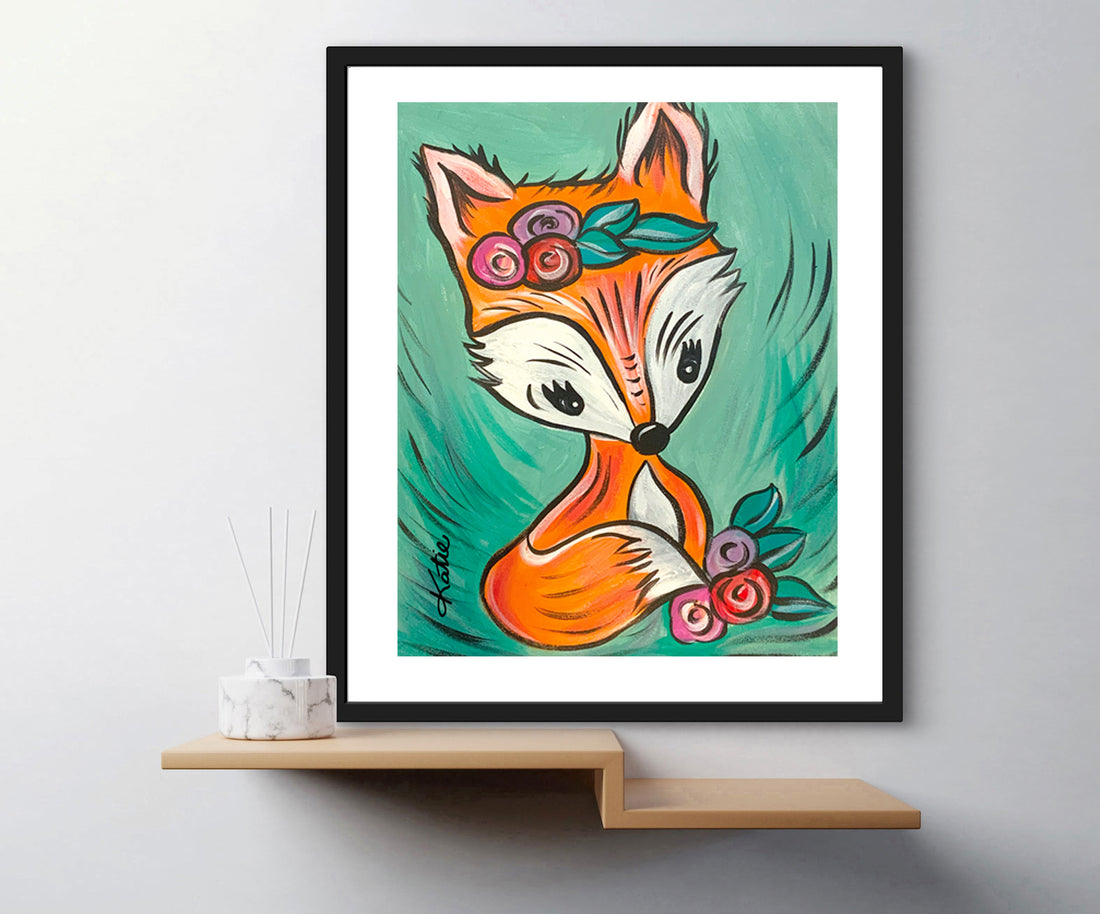 'Woodland Fox' Paper Print