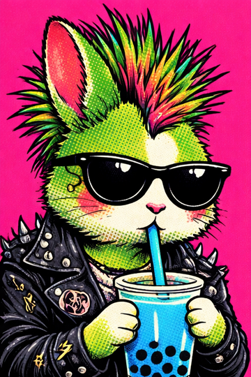 Thursday April 16, 9.30am - Bubble Bunny Punk painted t-shirt & bag