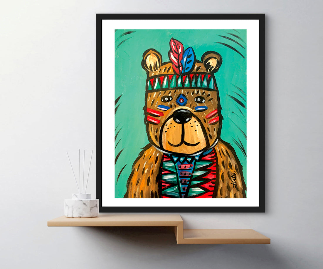 'Big Ted' Paper Print