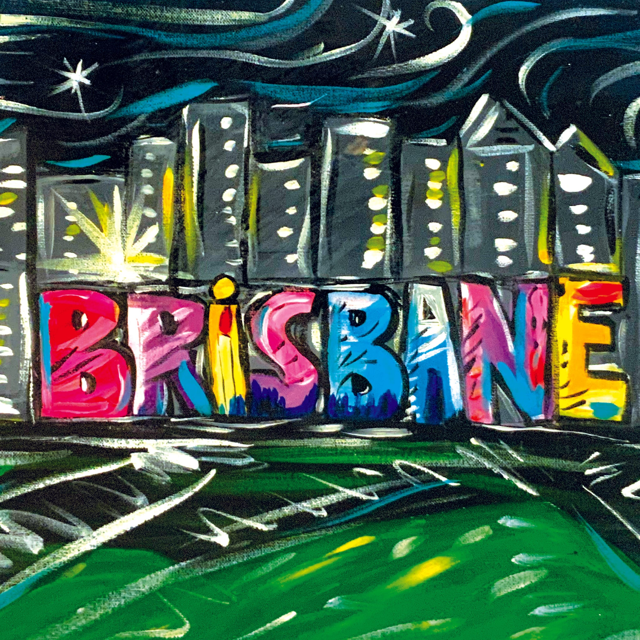 'Brisbane Southbank' Paper Print