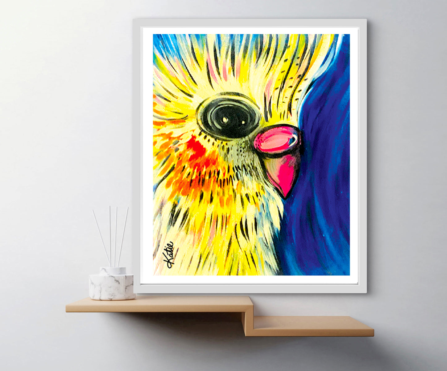 'Cockatiel Blue' Paper Print