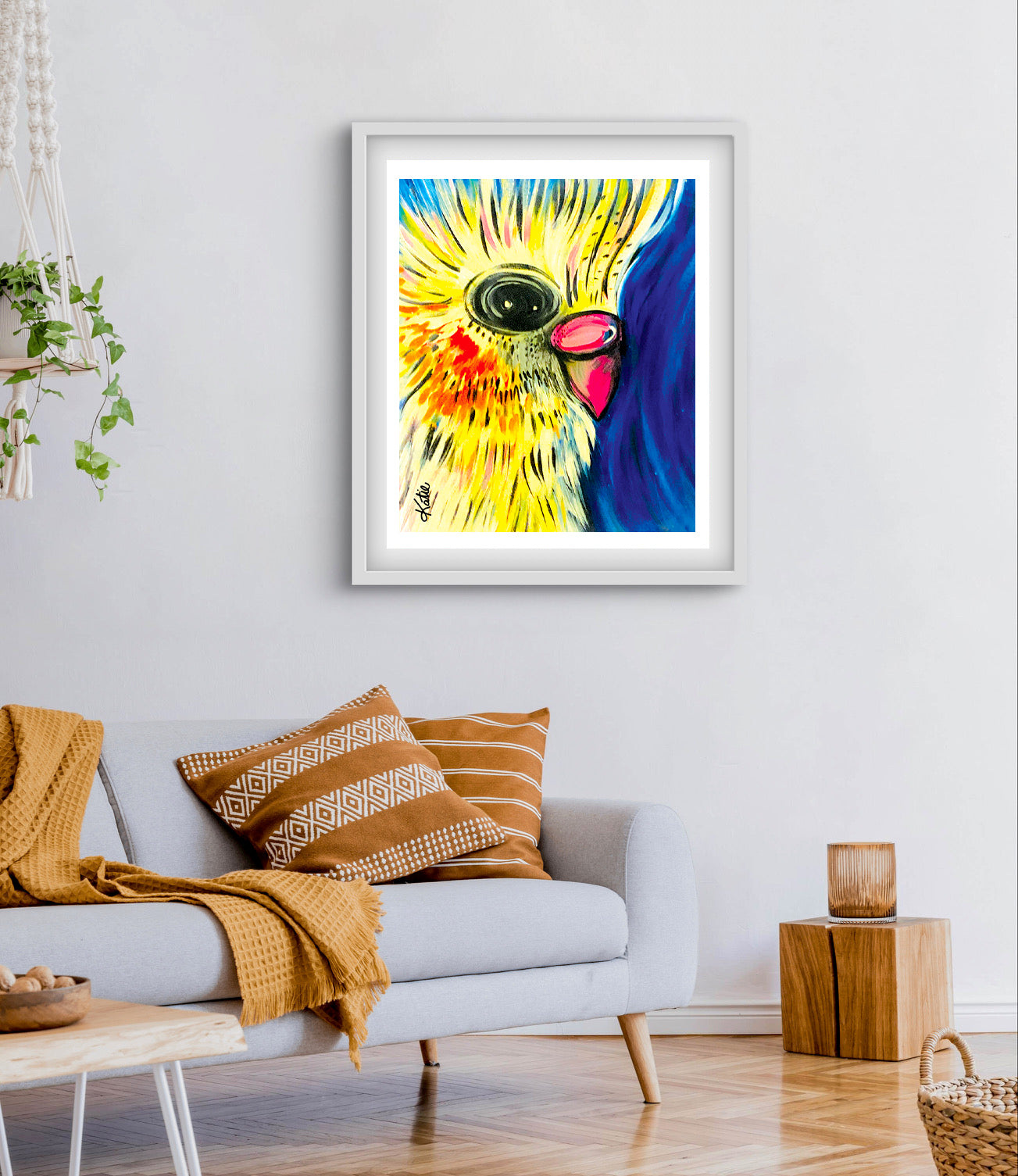 'Cockatiel Blue' Paper Print