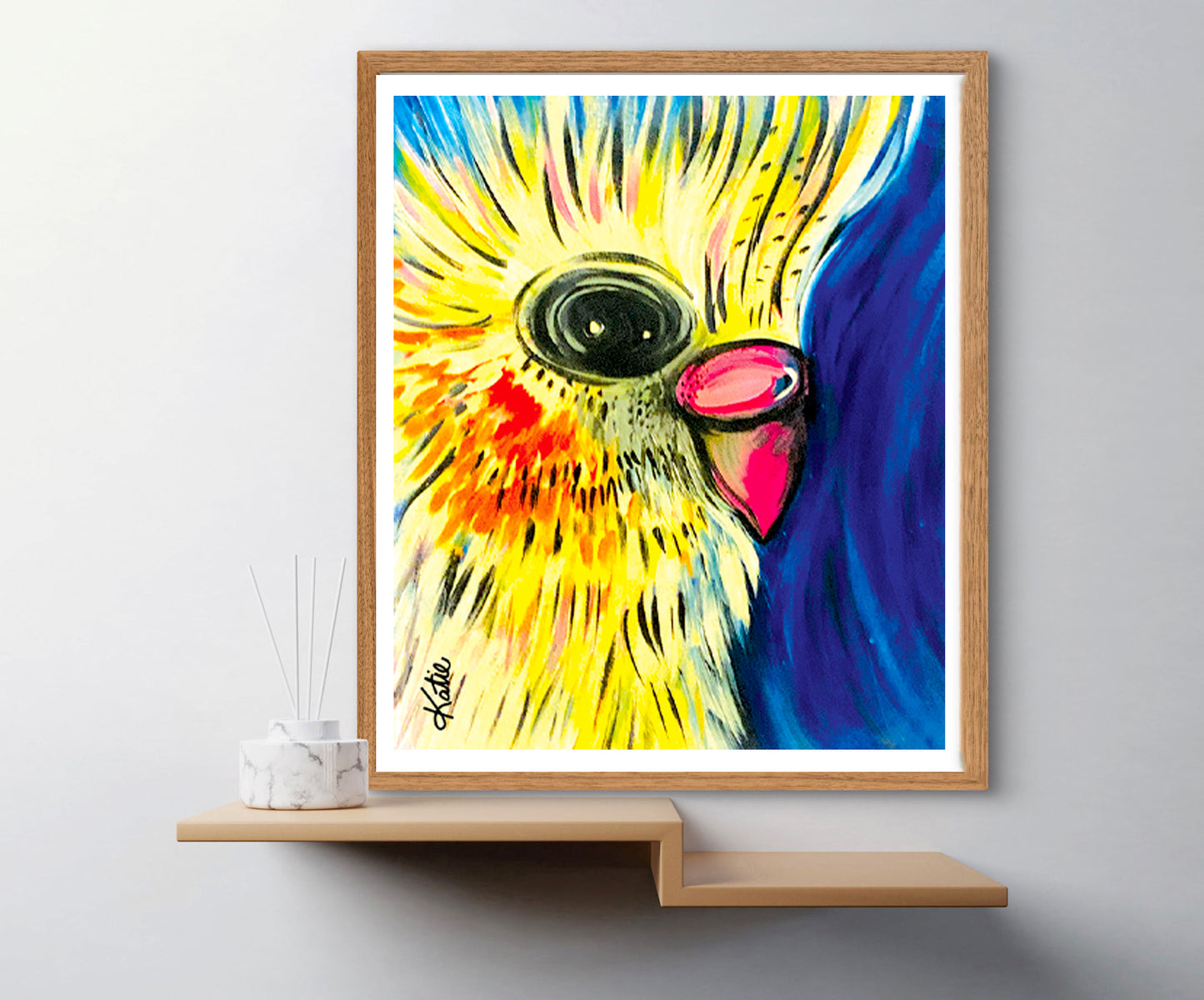 'Cockatiel Blue' Paper Print