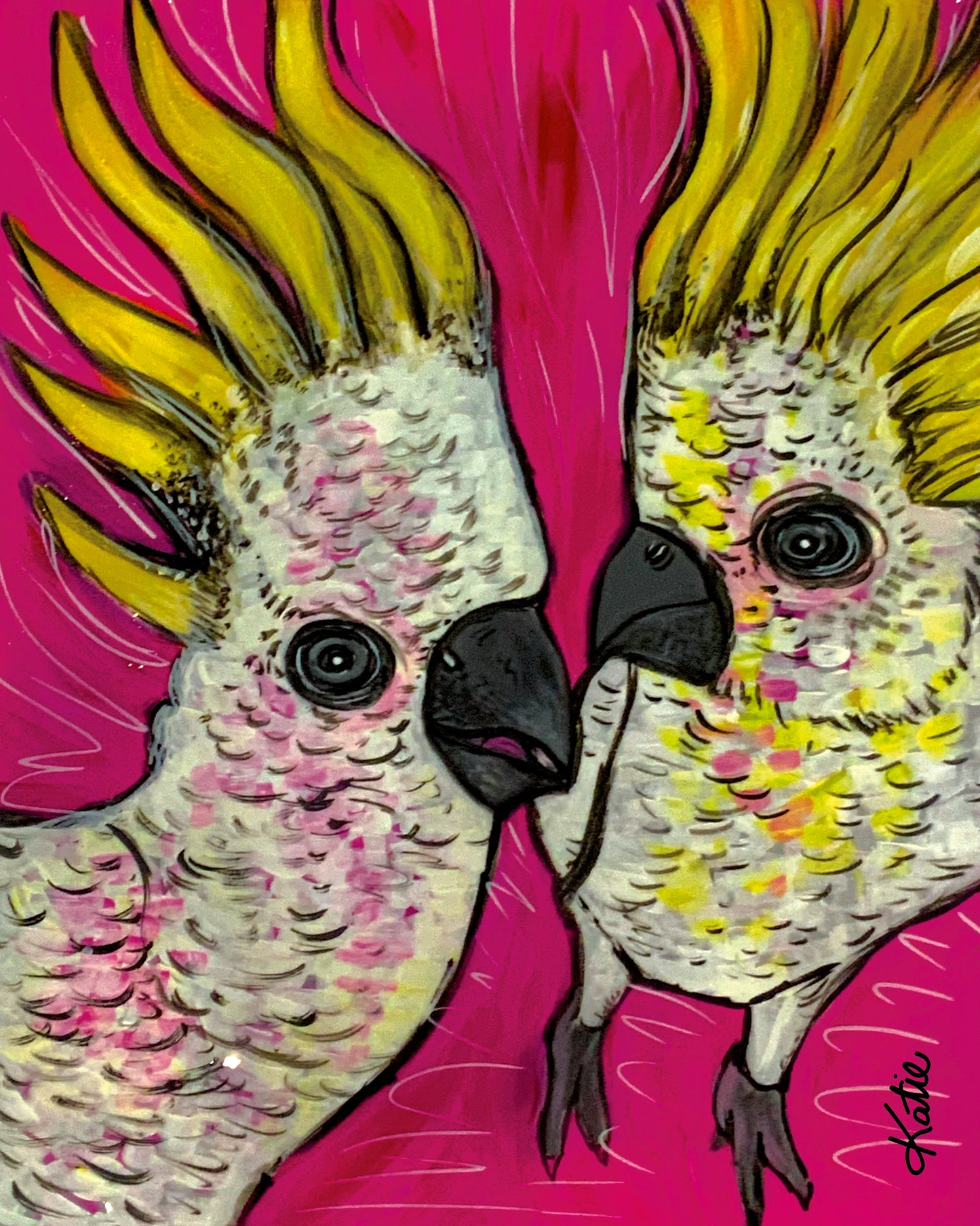 Cockatoo Couple Pink