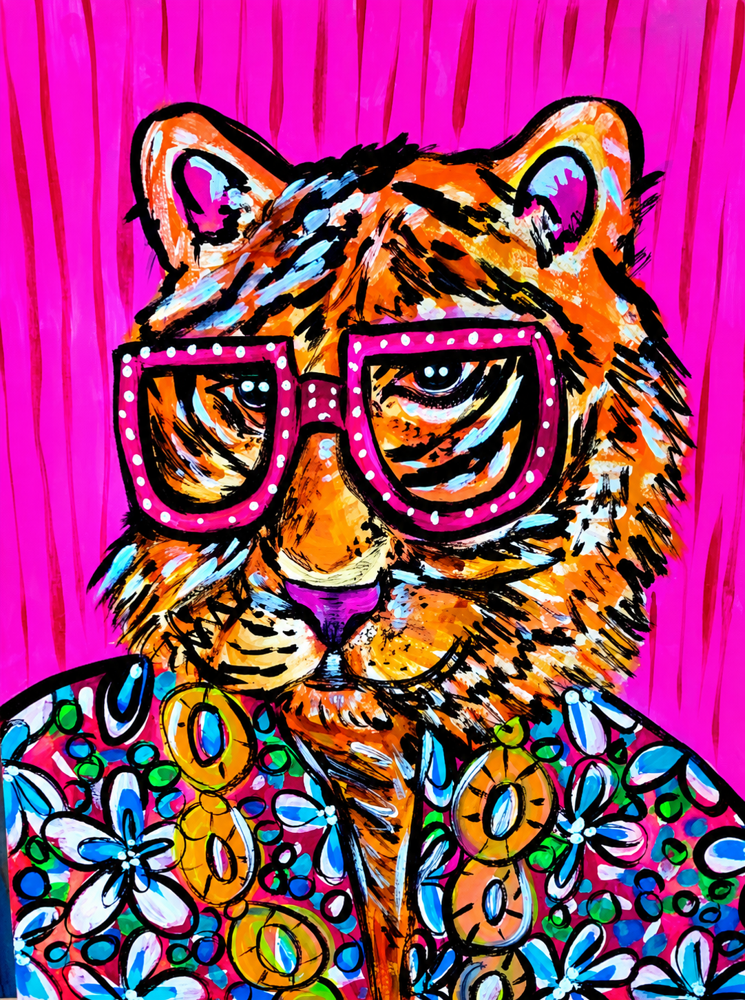 Neon Tiger Acrylic Paint Workshop (June 29)