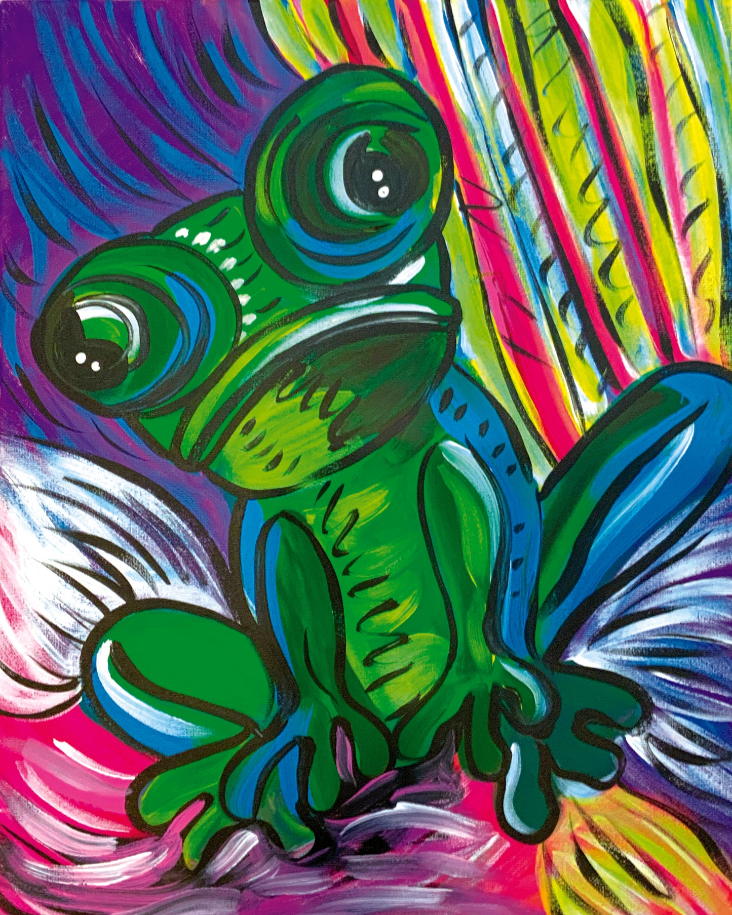 'Funky Frog' Paper Print