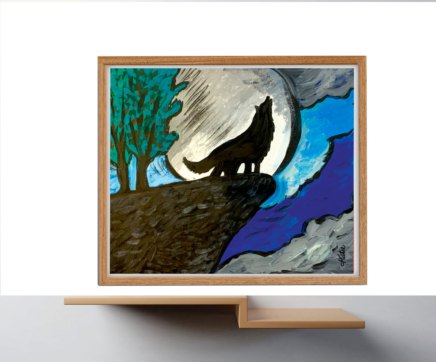 'Howling Wolf' Paper Print