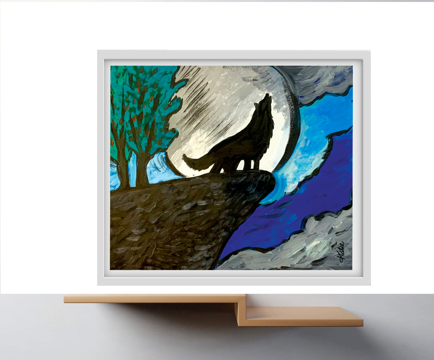'Howling Wolf' Paper Print