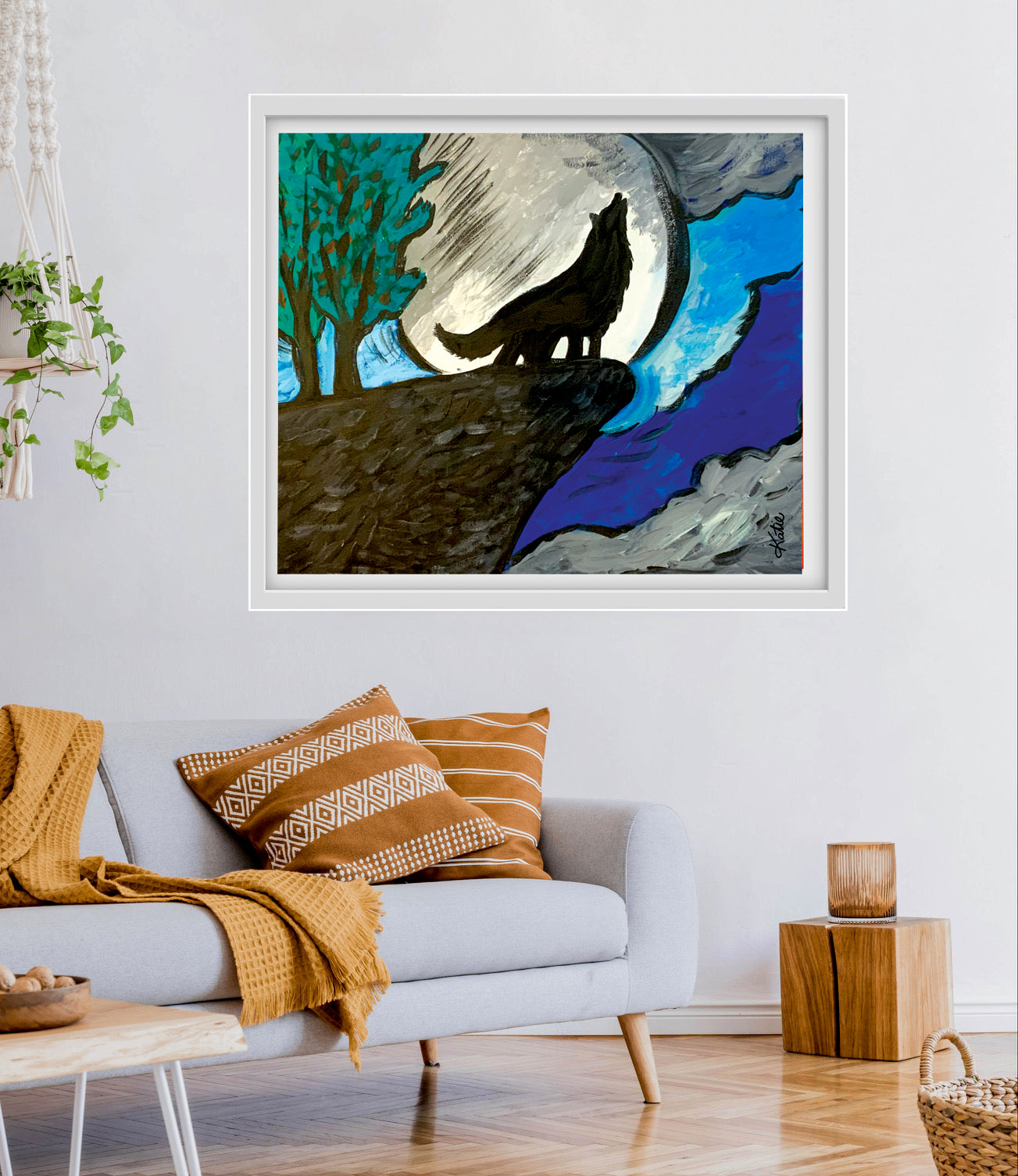 'Howling Wolf' Paper Print