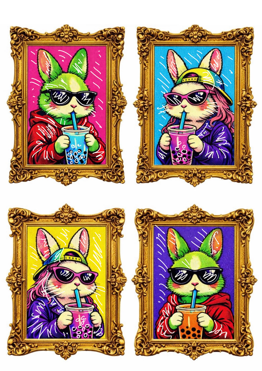 Art Class Brisbane - Thursday April 16, 9.30am - Bubble Bunny Canvas Painting