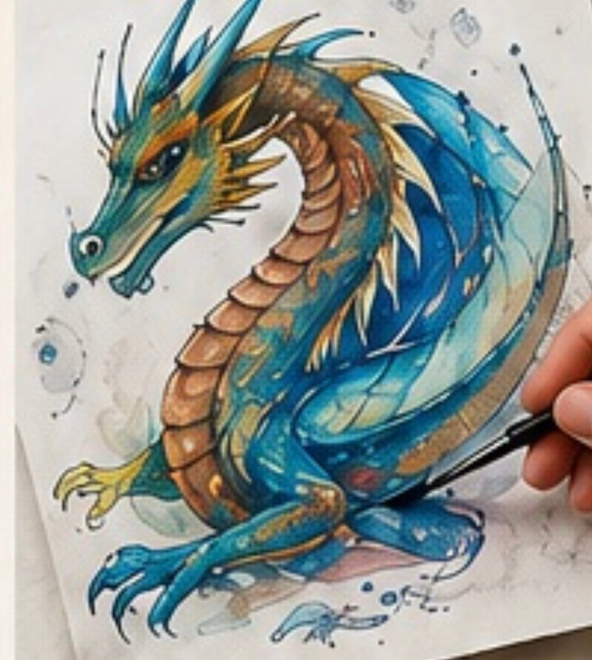 Dragon Sketch & Watercolor Workshop (June 30)