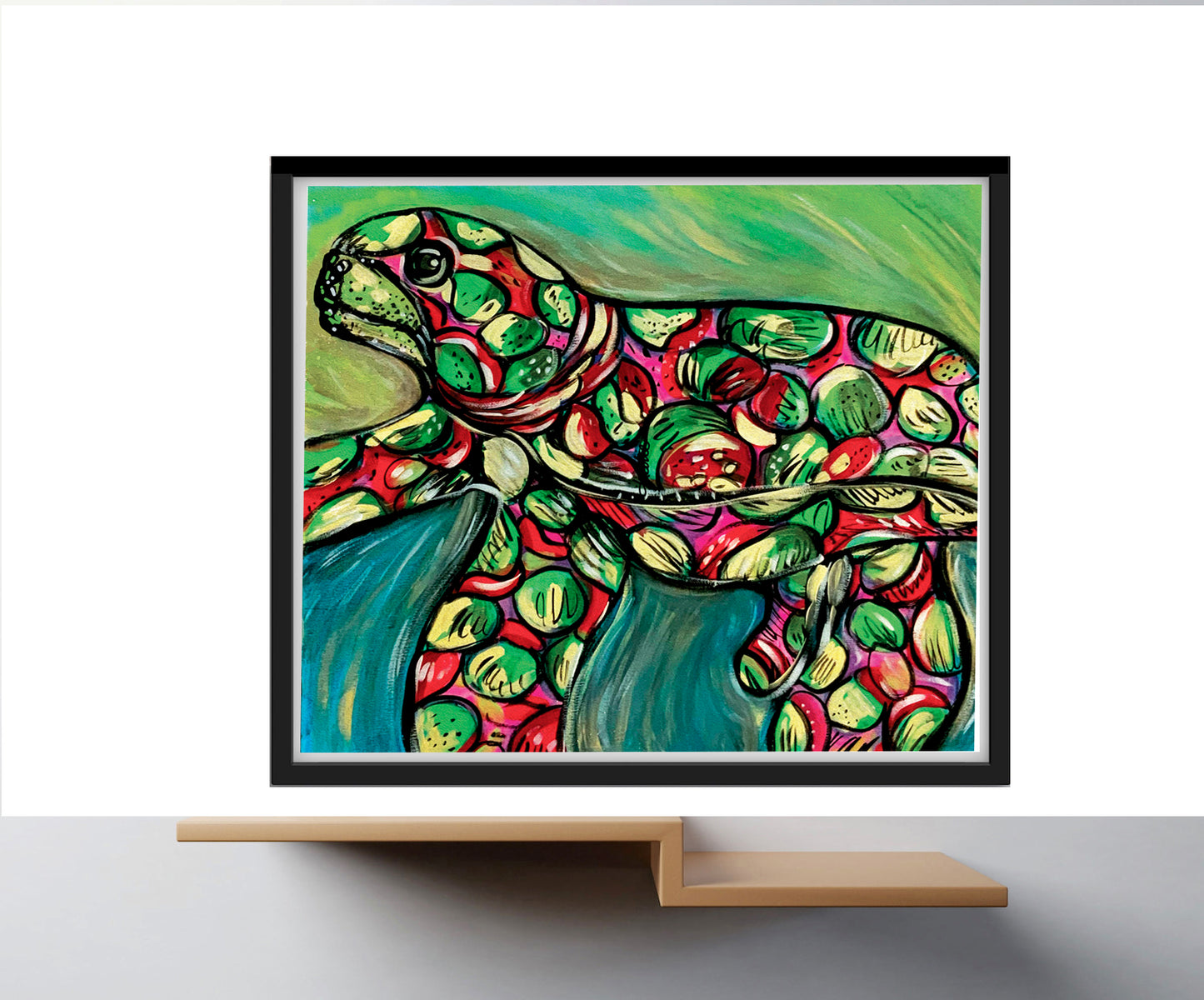 'Jellybean Turtle' Paper Print