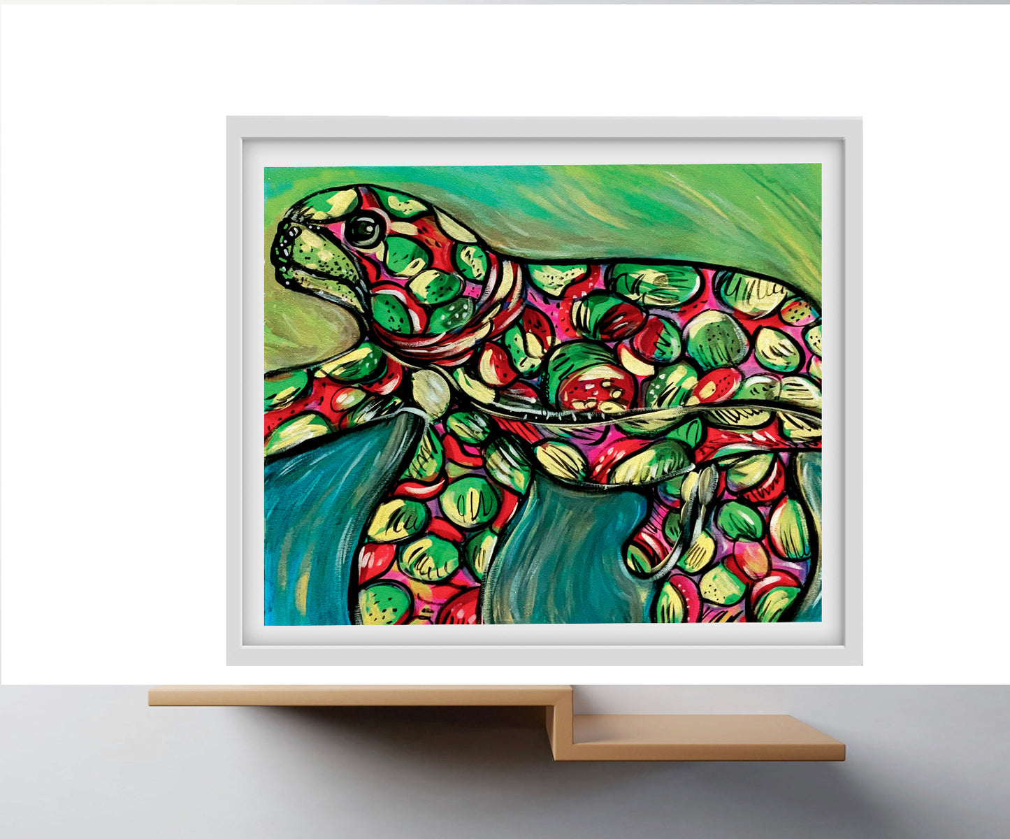 'Jellybean Turtle' Paper Print