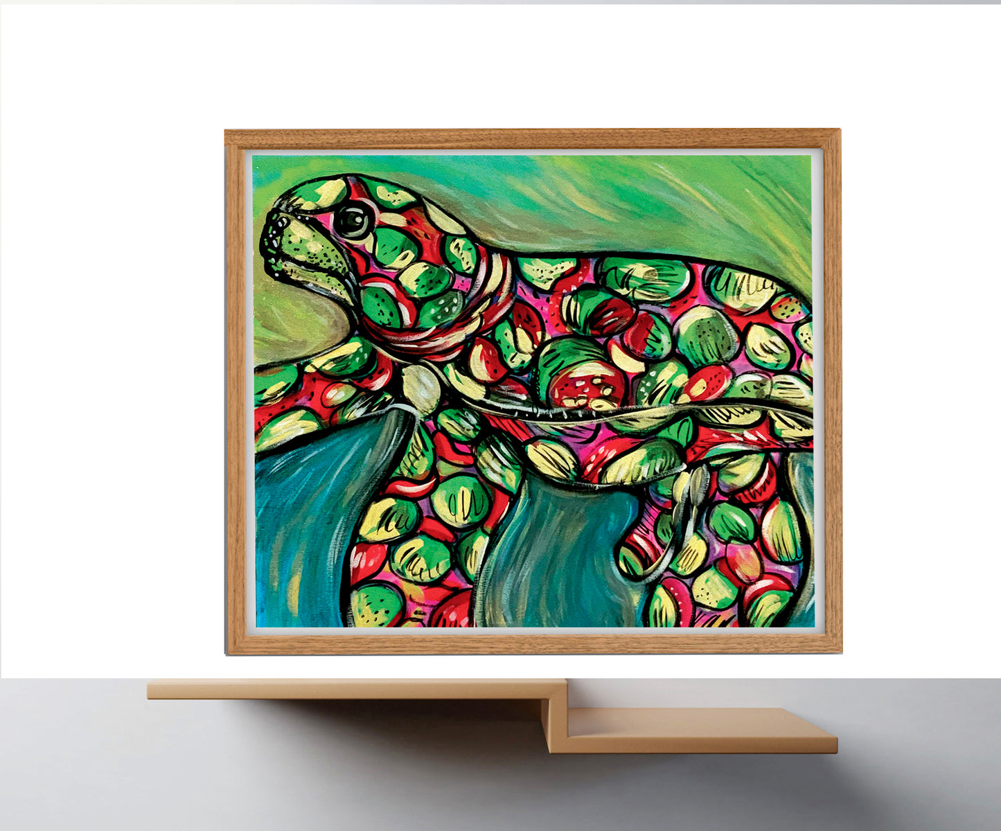 'Jellybean Turtle' Paper Print