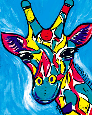 'Jigsaw Giraffe' Paper Print