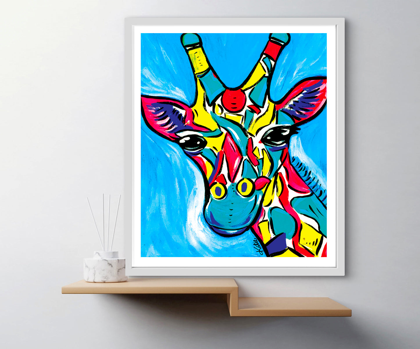 'Jigsaw Giraffe' Paper Print
