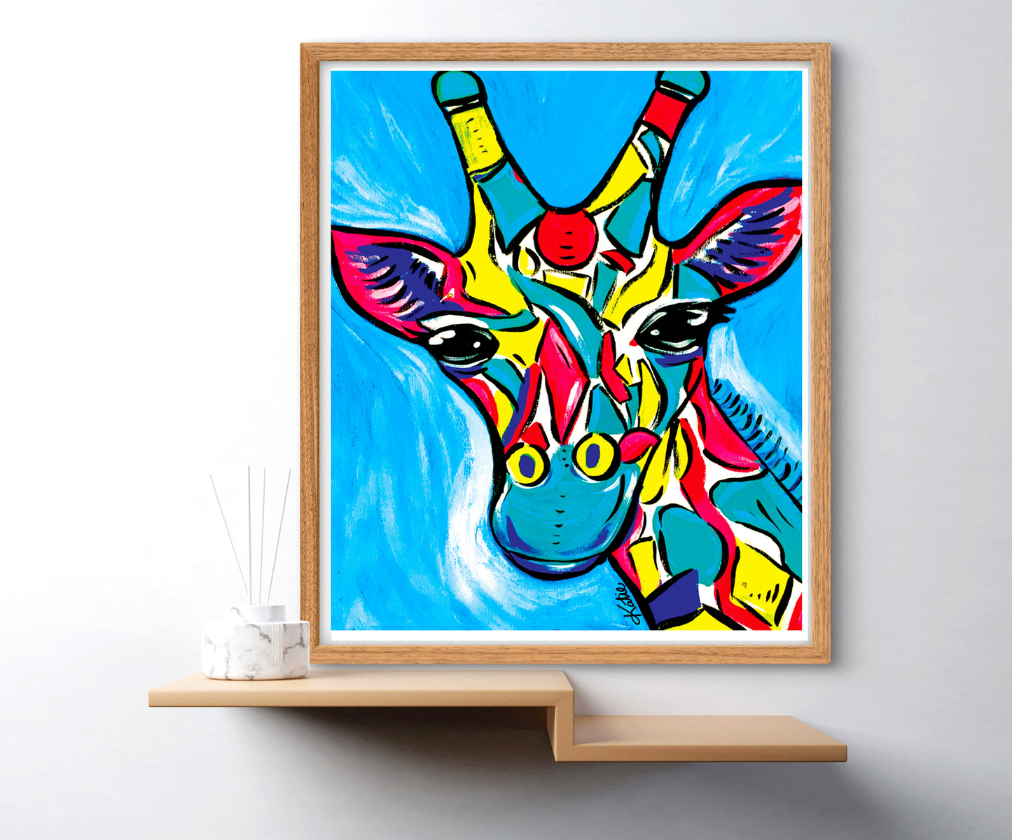 'Jigsaw Giraffe' Paper Print
